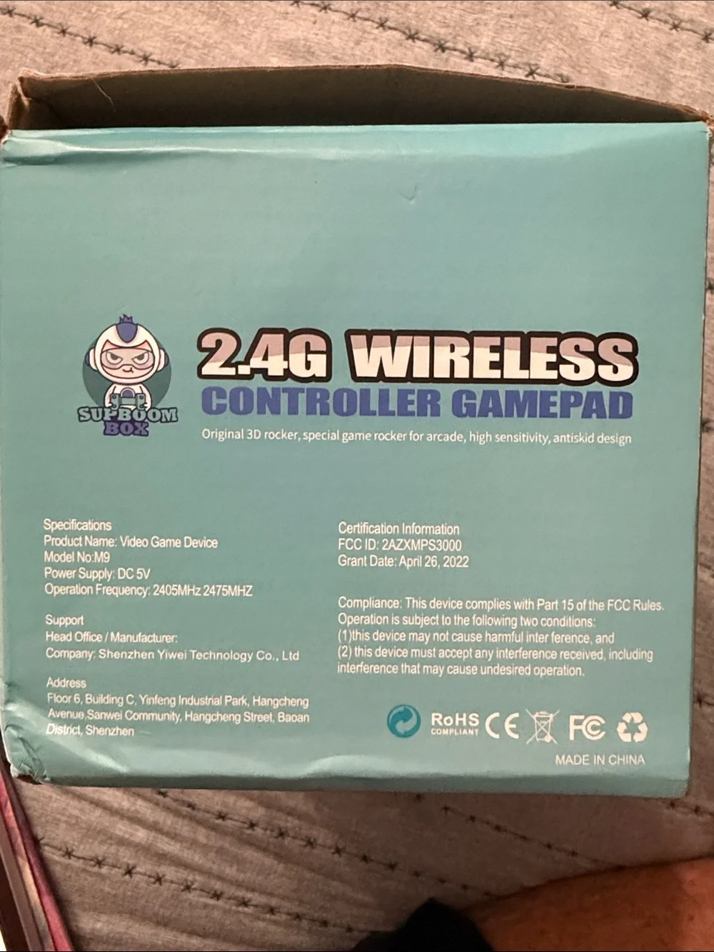 2.4G Wireless Gamepad Controller - Mint and Black U36